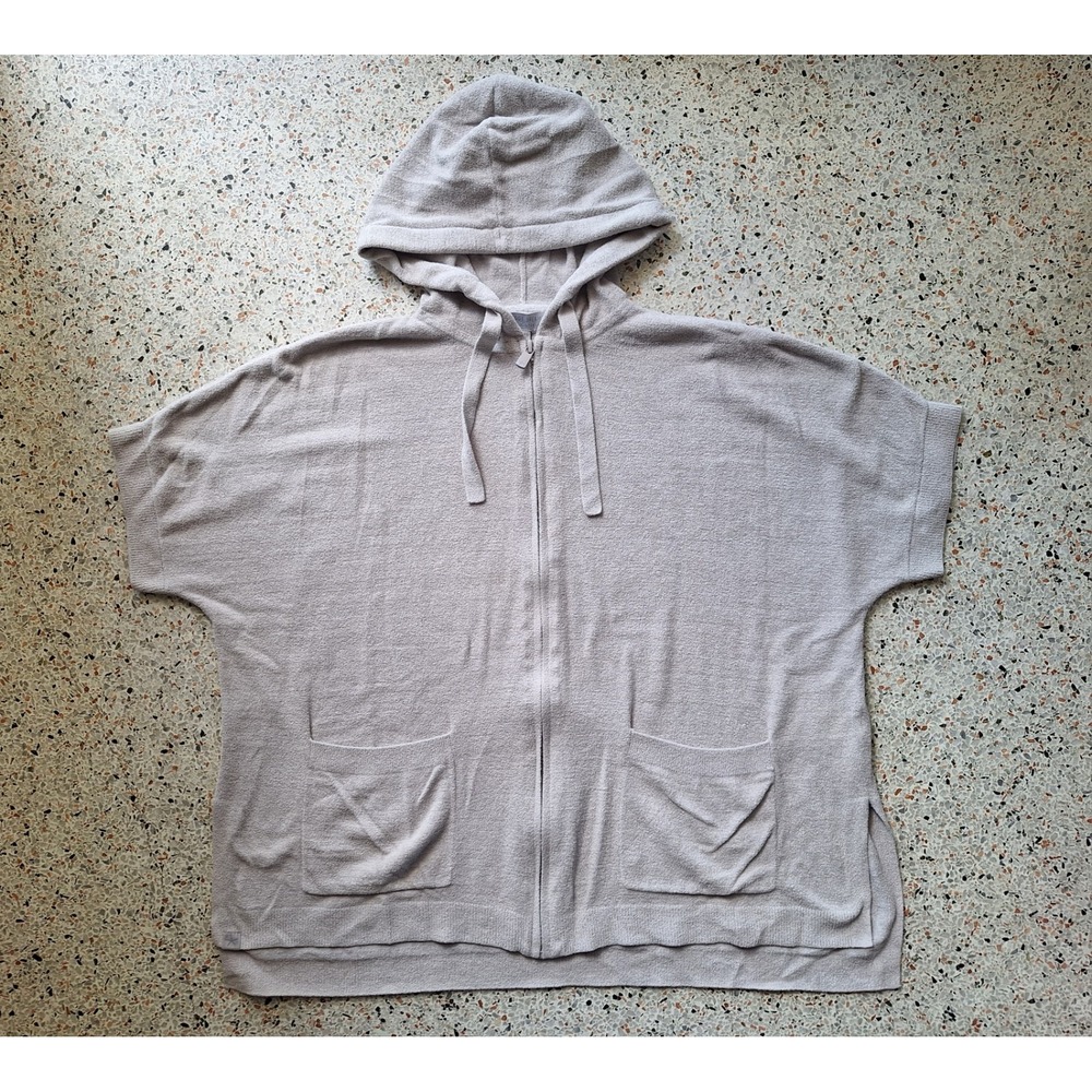 Barefoot Dreams CozyChic Ultra Lite Short Sleeve Zip Up Hoodie - Picture 2 of 8